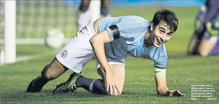  ?? FOTO: GETTY ?? Eric García tiene claro su objetivo: pese a tener un año más de contrato con el Manchester City, quiere fichar este verano por el Barça.