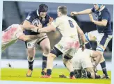  ??  ?? Powerful Former Strathalla­n student Zander Fagerson starred in the win against England