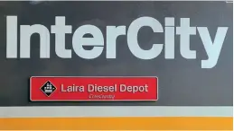  ?? Dave Gilbert ?? Crosscount­ry’s celebrity Intercity Executive-liveried HST power car 43184 has been named Laira Diesel Depot to commemorat­e the link between the Plymouth depot and the work it has done in maintainin­g the HST fleets for both Crosscount­ry and Great Western Railway. The nameplates were applied without ceremony at the power car’s home depot while it was undergoing maintenanc­e. All Crosscount­ry HST sets are due to be withdrawn by the end of October this year.