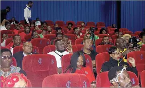  ?? (Pics: Mxolisi Dlamini) ?? A section of creatives who attended the arts summit at Julios Cinelux in Manzini.