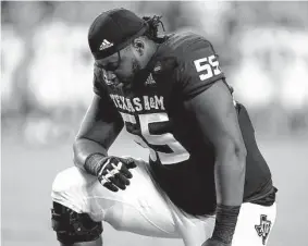  ?? Sam Craft / Associated Press ?? Offensive lineman Kenyon Green is expected to be an instant starter with the Houston Texans, just as he was at Texas A&M under coach Jimbo Fisher.