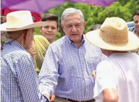  ??  ?? VISITA. El presidente López Obrador estuvo ayer en Michoacán.