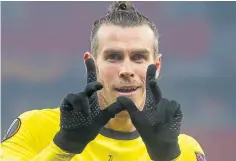  ??  ?? A jubilant Gareth Bale after scoring Tottenham’s second.