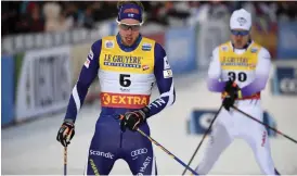  ?? / MARKKU ULANDER
FOTO: LEHTIKUVA ?? ■Joni Mäki var bäste finländare i Davos med sin semifinalp­lats.