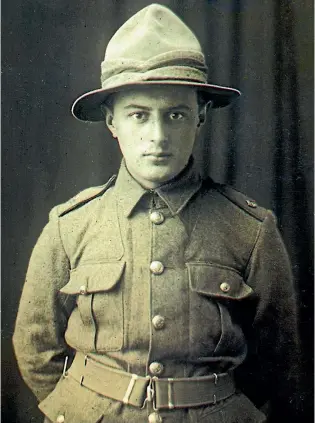  ?? ARCHIVES NZ ?? Victor Spencer, who was executed for desertion on February 24, 1918.