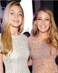  ?? ?? Best friends: Gigi, left, is close to Blake Lively