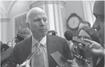  ?? SUSAN WALSH/AP ?? A pointed Sen. John McCain took the Army to task Tuesday on Capitol Hill.