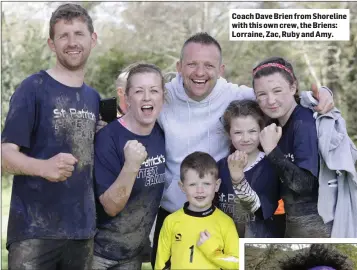  ??  ?? Coach Dave Brien from Shoreline with this own crew, the Briens: Lorraine, Zac, Ruby and Amy.