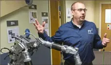  ?? Pam Panchak/Post-Gazette ?? Jorgen Pedersen, president and CEO of RE2 Robotics, seen in a 2019 photos, thinks robots can help protect humans.