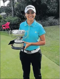  ?? Picture: SUPPLIED ?? A SILVER LINING: Border’s Demi Flanagan poses with her trophy after triumphing in the matchplay event of the KwaZulu-Natal Champs earlier this week