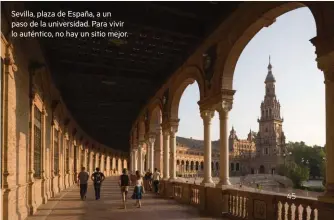 ??  ?? Sevilla, plaza de España, a un paso de la universida­d. Para vivir lo auténtico, no hay un sitio mejor.