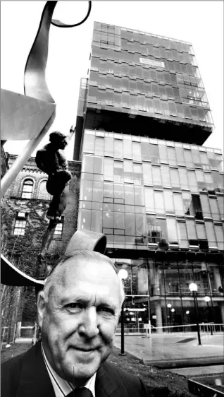  ?? RON BULL/TORONTO STAR ?? Retired lawyer Terrence Donnelly donated $13 million to the genomic research centre on College St. that bears his name. It’s one of the finest structures built here in some time, says Christophe­r Hume.