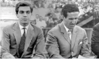  ??  ?? Il calcio Anni Sessanta: Gian Marco Moratti assieme a Helenio Herrera, l’allenatore della «Grande Inter»