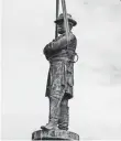  ?? SCOTT THRELKELD, AP ?? A Robert E. Lee statue is removed in New Orleans in May.