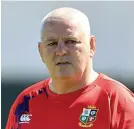  ??  ?? Lions head coach, Warren Gatland