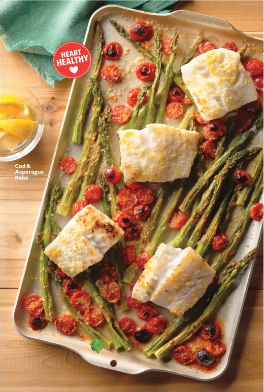  ??  ?? Cod &amp; Asparagus Bake