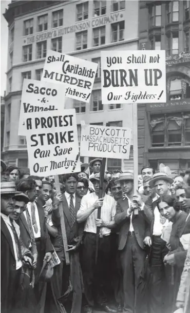  ?? Fotos: akg/TT News Agency/SVT, Archiv/privat; Christiane Canale ?? Protest am Union Square in New York, August 1927