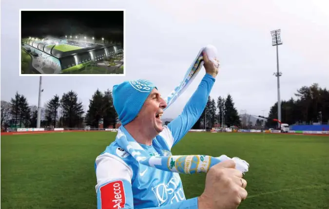  ?? PÅL CHRISTENSE­N ?? Stanley Wirak vil gi klarsignal for å bygge nytt stadion, slik det er tegnet av Plank Arkitekter (innfelt).