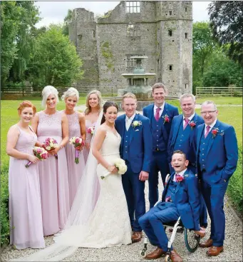  ??  ?? Jackie Dineen, Mallow and Willie Cronin, Mournabbey pictured with their bridal party, who were married recently in the Church of the Ressurrect­ion, Mallow and celebrated their reception in Springfort Hall, Mallow. Photo: Fuller Photograph­y, Mallow