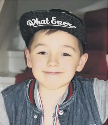 ??  ?? 0 Ciaran Williamson, aged eight, was killed after the memorial toppled on him