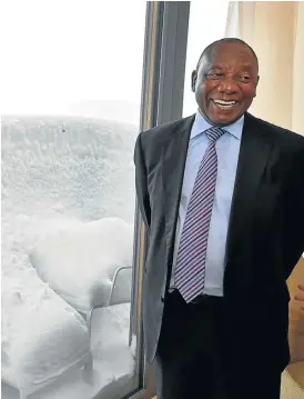  ?? /GCIS ?? Making the right moves: ANC leader Cyril Ramaphosa soon after arriving in Davos on Monday. He has so far made all the right noises in terms of focusing on growth and investor confidence.