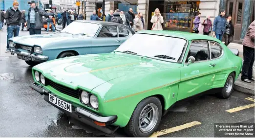  ?? ?? There are more than just veterans at the Regent Street Motor Show