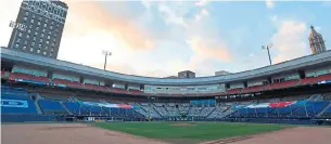  ?? BUFFALO BISONS TWITTER ?? After attempts at playing in other big-league ballparks struck out, the Blue Jays revamped Buffalo’s Sahlen Field, home of their triple-A affiliate. They’ll play their first game there Tuesday.