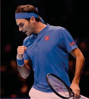  ?? GETTY ?? Roger Federer, 37 anni, si è qualificat­o alla quindicesi­ma semifinale su 16 partecipaz­ioni al Masters