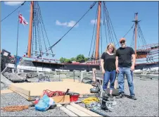  ?? SUEANN MUSICK/THE NEWS ?? Rebecca and Karl Whiffen, owners of Uncle Leo’s Brewery in Lyons Brook, are setting up a second location in the Town of Pictou at the Hector Heritage Quay. The quay site will be a German-style beer garden allowing people to enjoy craft beer made by...