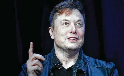  ?? Getty Images file photo ?? Elon Musk has tweeted about “creating the city of Starbase, Texas.” Yet NASA didn’t rename Cape Canaveral or Houston.