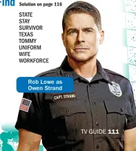  ??  ?? Rob Lowe as Owen Strand