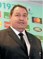  ??  ?? All Blacks coach Steve Hansen.