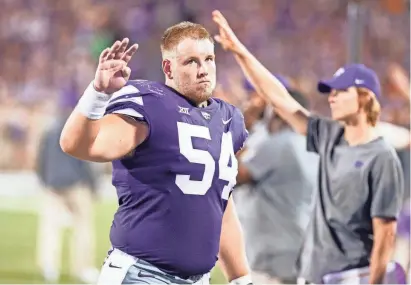  ?? ?? Senior Hadley Panzer is the lone returning starter on Kansas State's offensive line in 2024.