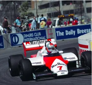  ??  ?? Long Beach in 1983 was a question of belief in the car, says Watson