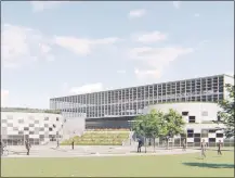  ??  ?? Fachada de la futura sede de la Universida­d Tecnológic­a Taiwán-Paraguay, que se piensa abrir en el 2019.