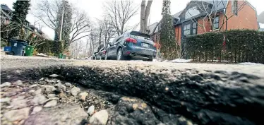  ?? STEVE RUSSELL TORONTO STAR ?? The city fixed 133,861 potholes last winter, up from 94,069 in winter 2015, according to numbers provided to the Star.