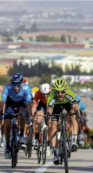  ??  ?? Trentin wins stage 5 of the Ruta del Sol this year, his third victory of 2019 so far