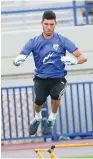  ?? (Danny Maron) ?? MACCABI HAIFA goalkeeper Omri Glazer is fighting for a place in Israel’s starting lineup in Saturday’s 2018 World Cup qualifier against Macedonia in Haifa.