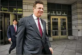  ?? CHIP SOMODEVILL­A / GETTY IMAGES ?? Paul Manafort, President Donald Trump’s former campaign manager, faces trial starting today in federal court in Alexandria, Virginia, on a variety of charges related to his financial dealings with pro-Russian leaders in Ukraine.