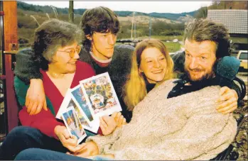  ??  ?? Dochas Centre founder John Paterson with, from left, his wife Catherine, son Ewan and daughter Karen.