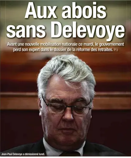  ??  ?? Jean-paul Delevoye a démissionn­é lundi.