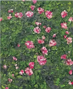  ?? TOM POWEL/JULIAN SCHNABEL STUDIO ?? Pratos. ‘Rose Painting (Near Van Gogh’s Grave) XVII’, de Schnabel