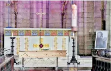  ?? ?? The coffin of Desmond Tutu during his requiem mass. (AFP)
