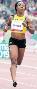  ?? MARTIN MEJIA ?? Shelly-Ann Fraser-Pryce of Jamaica wins her women’s 200m semi-final during the athletics competitio­n at the Pan American Games in Lima, Peru, yesterday.