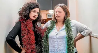  ??  ?? Rose Matafeo and Alice Snedden wrote and star in Work Do, a Christmas show about work parties.