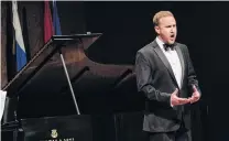  ?? PHOTO: SUPPLIED ?? In fine voice . . . Former Dunedin opera singer Julien Van Mellaerts performs at the prestigiou­s Concours Musical Internatio­nal de Montreal.