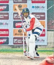  ?? AFP ?? Shubman Gill during a nets session on Wednesday.