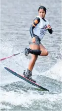  ??  ?? Aaliyah Yoong Hanifah settled for silver medal in the tricks event and overall event at the Yarra River on Thursday. - Bernama photo