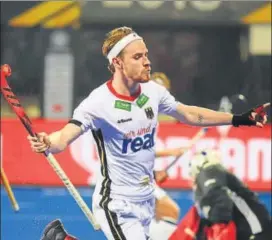  ?? AFP ?? Germany's Christophe­r Ruhr celebrates after scoring against Malaysia in Bhubaneswa­r on Sunday.