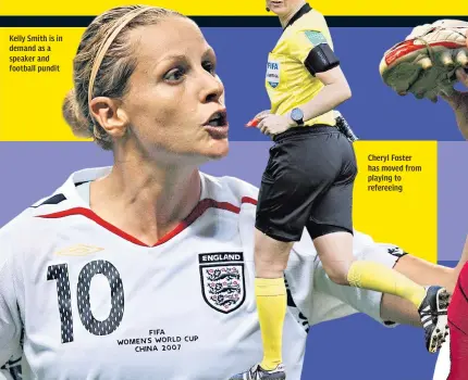  ??  ?? Kelly Smith is in demand as a speaker and football pundit